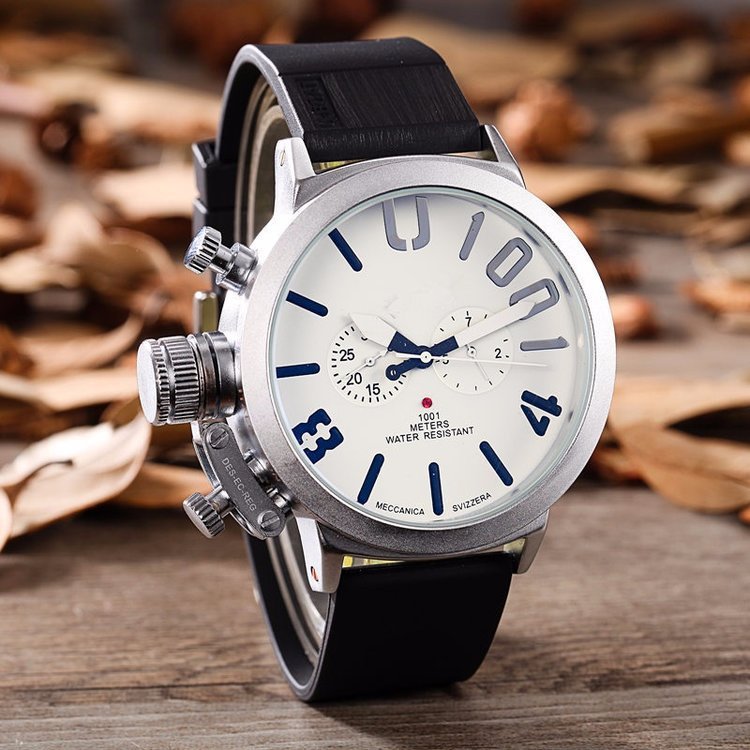Men's 5-Needled Automatic Mechanical Watch – Luxury Electronic Movement Timepiece with Mineral Glass & Alloy Case