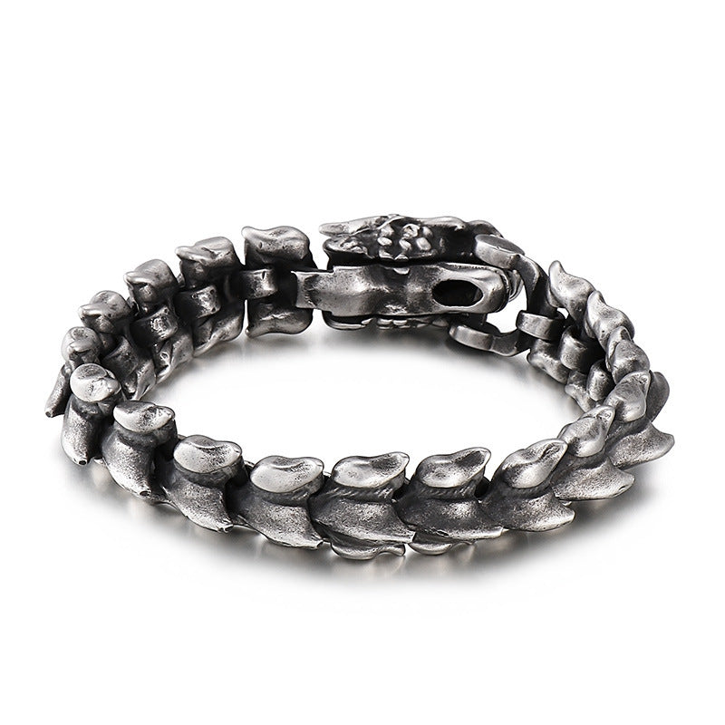Men’s Fashion Personality Domineering Punk Style Keel Titanium Bracelet – Bold & Strong Design