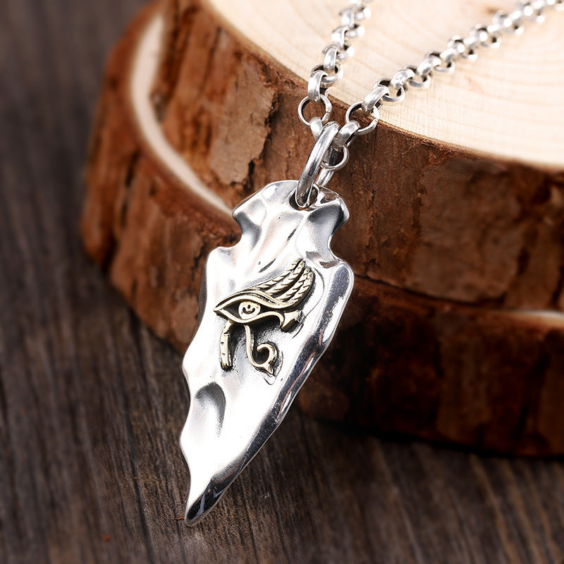 Men’s Fashion Hip Hop Style Pendant Necklace – Silver Electroplated Alloy Chain