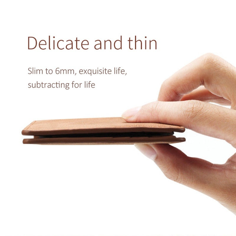 Men’s Fashion Slim Wallet – Compact Solid Short Purse