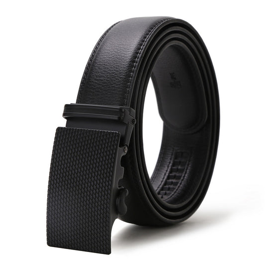 Men’s High-End Automatic Buckle Belt – Cost-Effective Artificial Leather Dress Belt