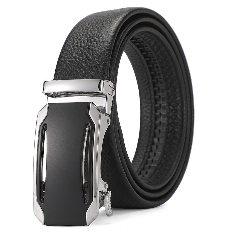 Genuine Leather Men's Belt – Automatic Buckle Design, Multiple Styles