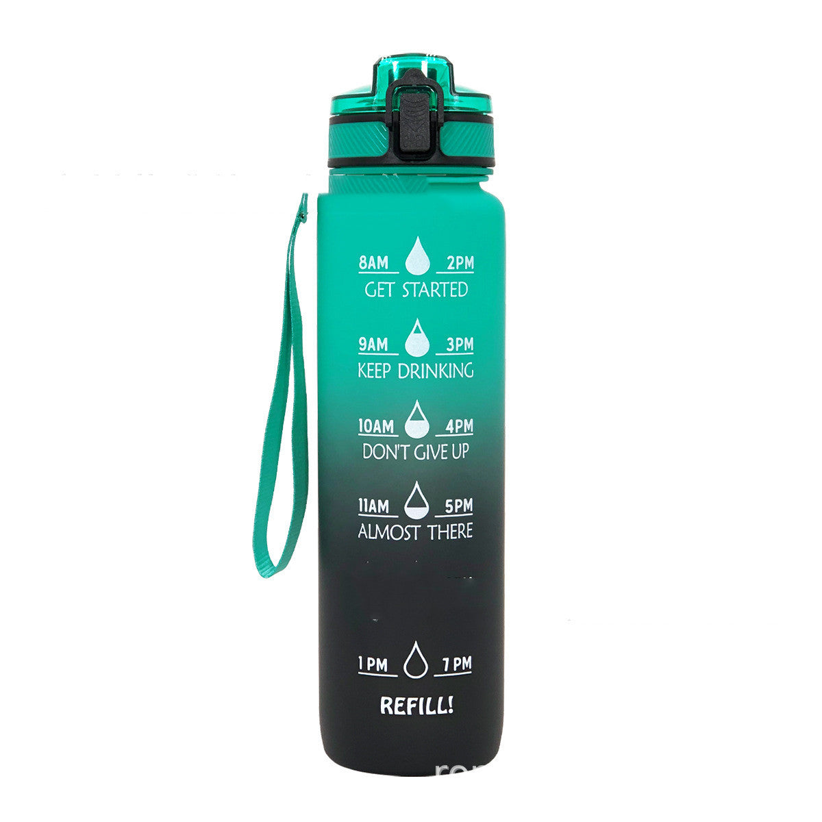 1L Sports Frosted Gradient Water Bottle – Leak-Proof, Lightweight, BPA-Free