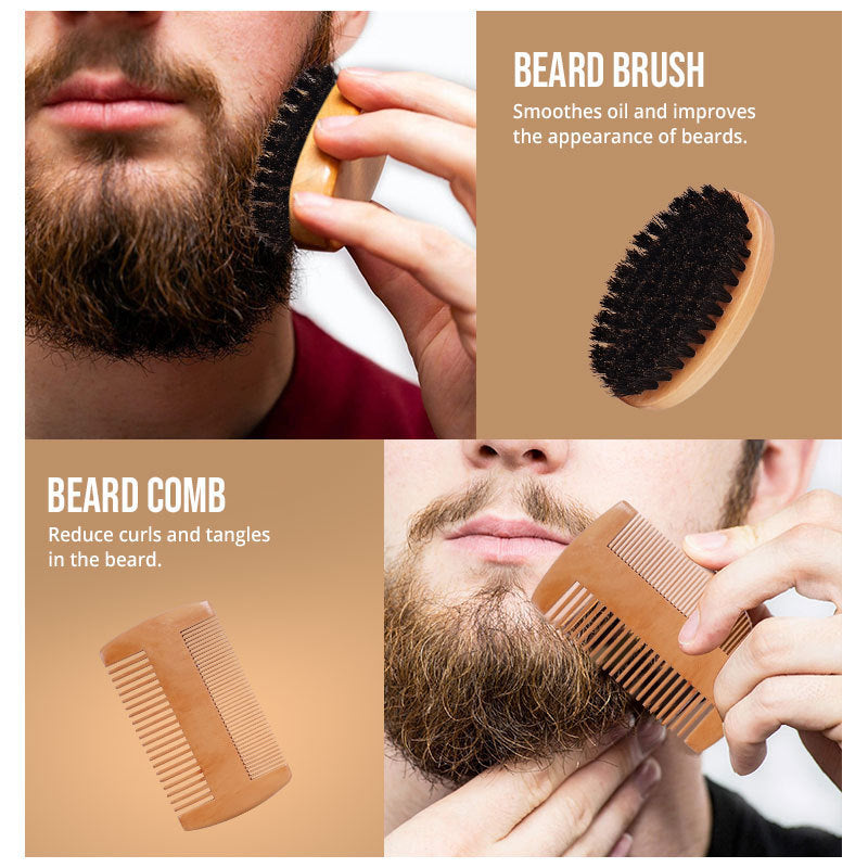 Beard Growth Kit for Men – Complete Mustache & Beard Grooming Set