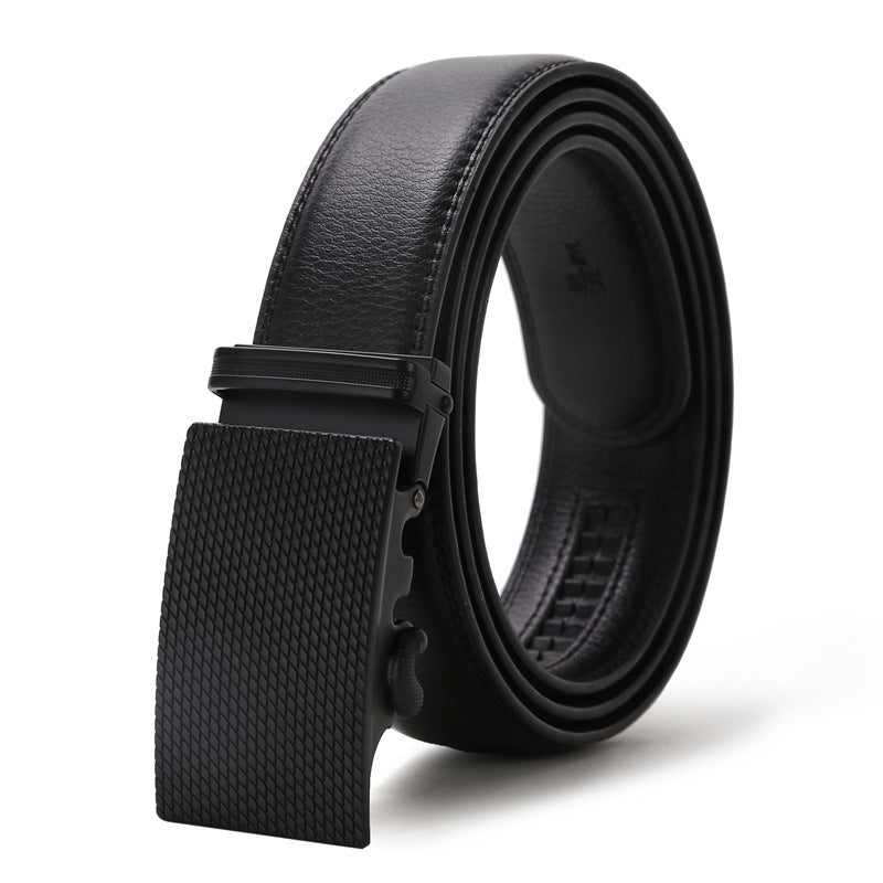Men’s High-End Automatic Buckle Belt – Cost-Effective Artificial Leather Dress Belt