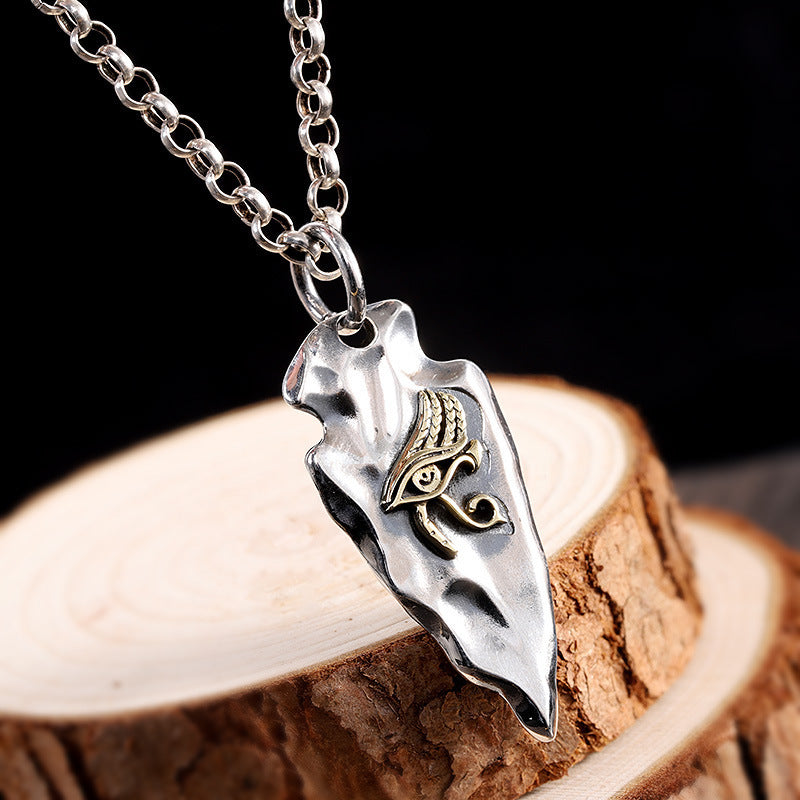 Men’s Fashion Hip Hop Style Pendant Necklace – Silver Electroplated Alloy Chain