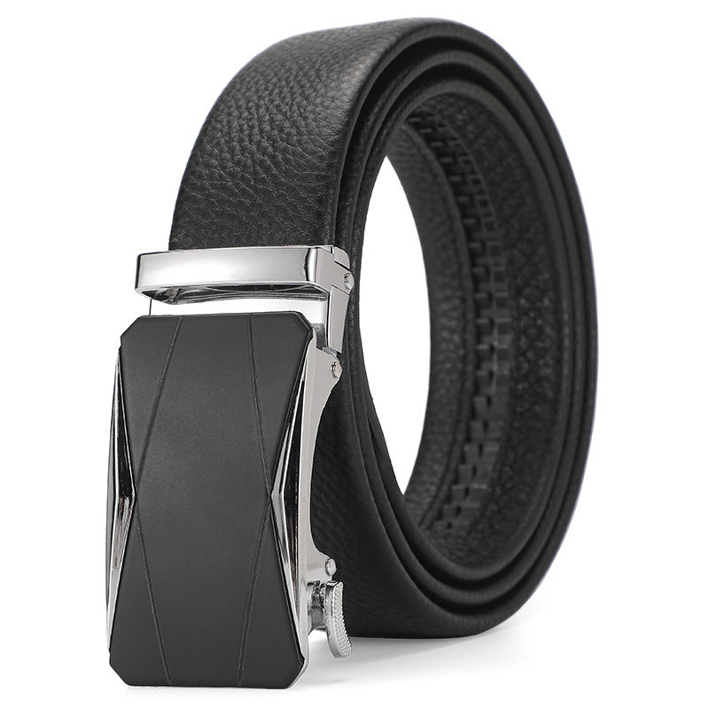 Genuine Leather Men's Belt – Automatic Buckle Design, Multiple Styles