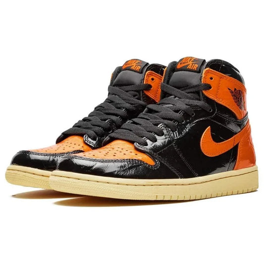 This is a Nike Air Jordan 1 Retro High OG "Shattered Backboard 3.0